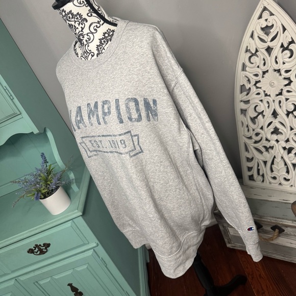 VINTAGE Champion Graphic Crewneck Sweatshirt Size XL Lounge Athleisure - Picture 5 of 9
